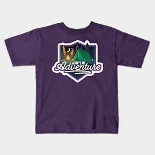 Always an Adventure camp badge Kids T-Shirt